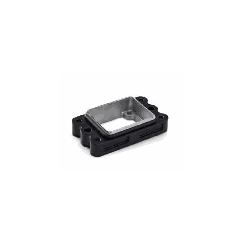 Embase encastrée, Aluminium moulé sous pression, acier inoxydable, IP68/IP69K, Sortie basse
